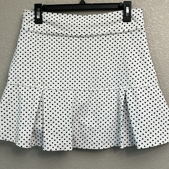 Dona Jo JoJo Skirt Skort White Polka Dot Size 2 - Picture 4 of 9